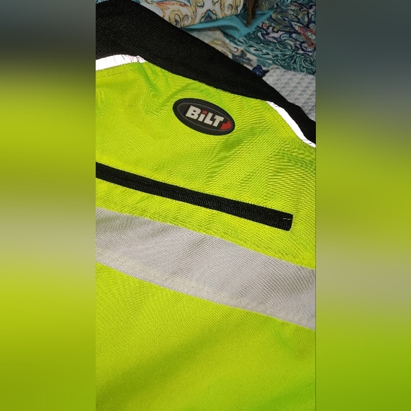 BILT EUC MENS SIZE 2XL FLORESCENT PADDED LINED WATERPROOF MOTORSPORT BIKING COAT - Picture 9 of 12